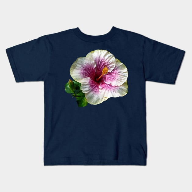 Hibiscus - Hibiscus Candy Striper Kids T-Shirt by SusanSavad